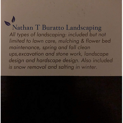 Nathan T Buratto Landscaping - Lee | House & Garden | Logo