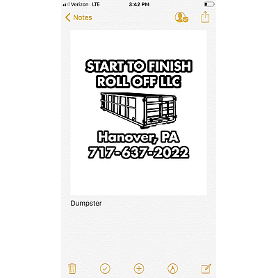 Start To Finish Roll Off LLC. - Hanover | Clearance | Logo